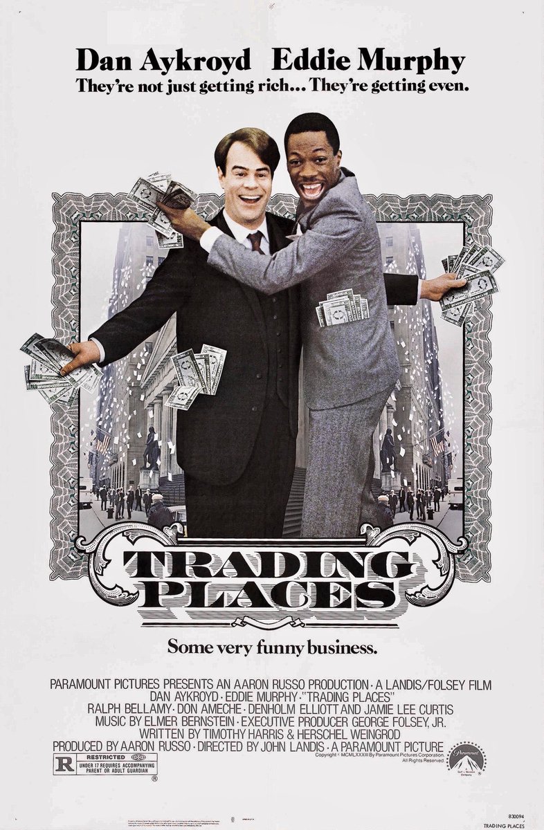 🎬 ‘Trading Places’ starring Dan Aykroyd and Eddie Murphy premiered in theaters 40 years ago, June 8, 1983