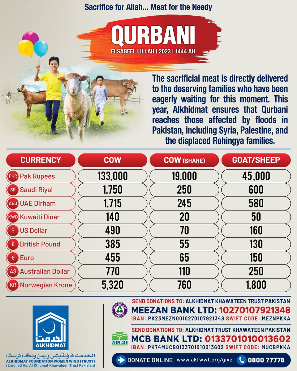 #Qurbani2023 #Qurbani #EidulAdha2023 #EidulAdha #QurbaniPakistan #QurbaniFiSabeeelLillah #Palestine #Rohingya #Syria #Pakistan #HelpWithAlkhidmat #AlkhidmatCan #Alkhidmat #Charity #Give #SpreadLove #MakeADifference