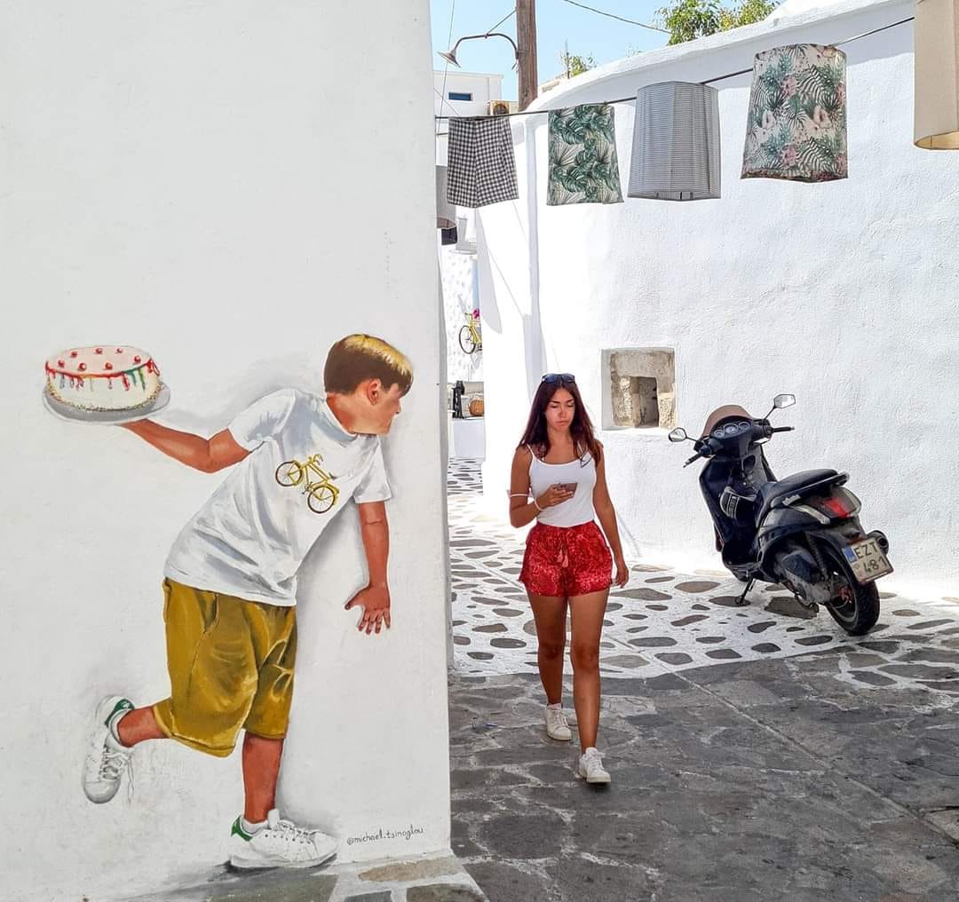 Live like a child, a life without misery – Street Art by Michael Tsinoglou in Naxos, Greece 💕 More photos: streetartutopia.com/2022/06/19/liv…