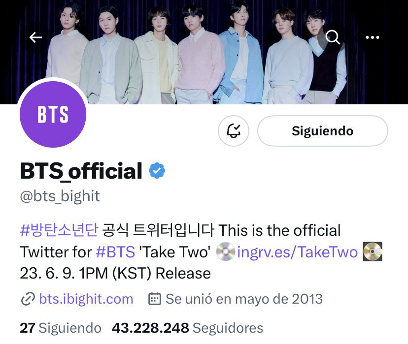 Kmedia_BTS's tweet photo. — Las cuentas de @BTS_twt, @bts_bighit y @BTS_jp_official han cambiado sus layout. 

#TakeTwo #TakeTwoByBTS https://t.co/N8mn8SiLFY
