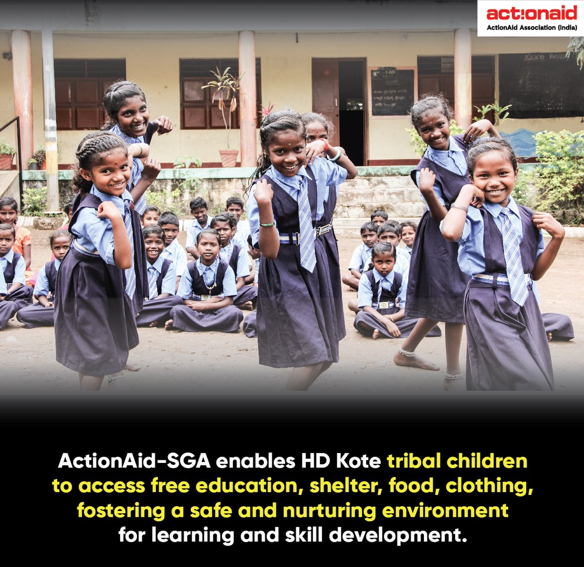 Tribal children in HD Kote now have access to free education, housing, food, and clothing through the Ashram school program. Not only are they learning, but they're also thriving in a safe and nurturing environment.! #EducationForAll #EmpoweringChildren
@ActionAidIndia