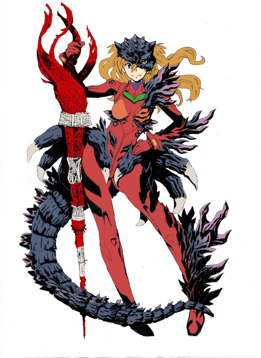 アスカの絵を再掲するのが流行っていると聞きました。(h https://t.co/xu82no0Sjp