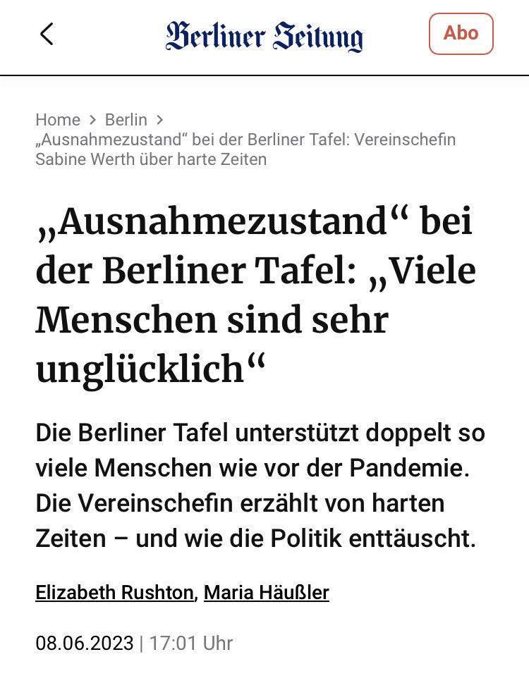 Aber ihr wundert euch über Zuwächse bei Union und #AfD? 

#Tafel #Armut #Berlin