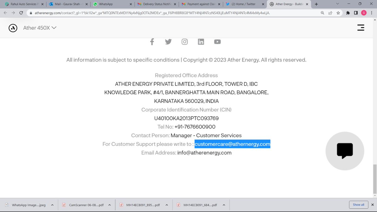 garry17187's tweet photo. @atherenergy  YOUR CUSTOMER CARE EMAIL FROM YOUR VERY OWN WEBSITE IS NOT AVAILABLE. HOW COULD THIS POSSIBLY BE IN THIS AGE. https://t.co/B0IlcMnJMv