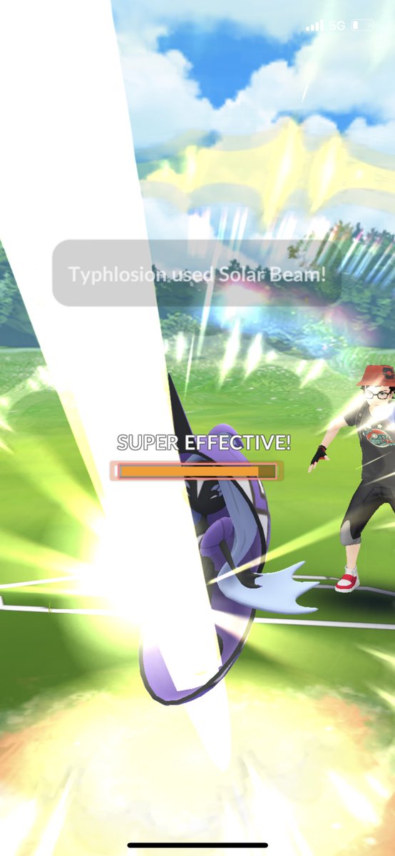 phoenixthaboss's tweet photo. Can you name something more satisfying that hitting an unsheielded Solar Beam on a water type?  🤭🤭🤭 #GetBeamed https://t.co/uDMtDciBJ2