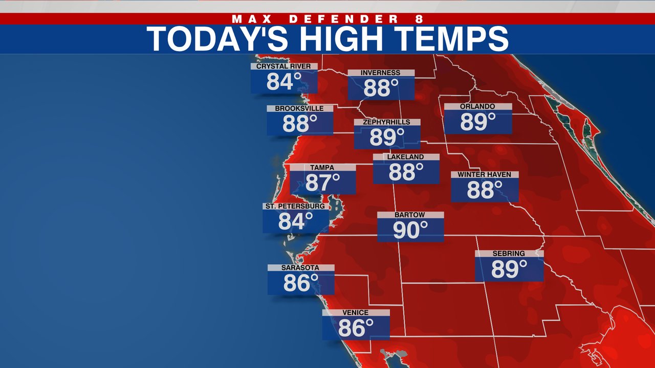 Leigh Spann on Twitter "These were today's high temperatures across