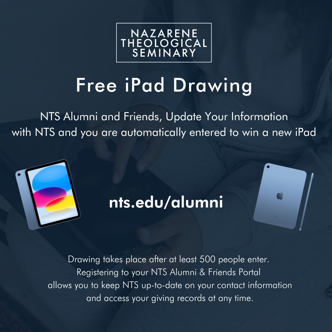 Visit our booth at #nazga2023 to update your information, or go to nts.edu/alumni and click "update your information."
