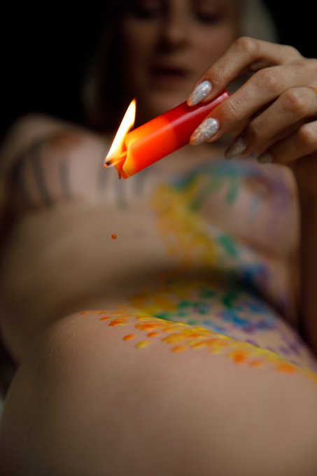 That perfectly captured wax drip.  Mmmm beautiful. You can literally see the start of goosebumps I was