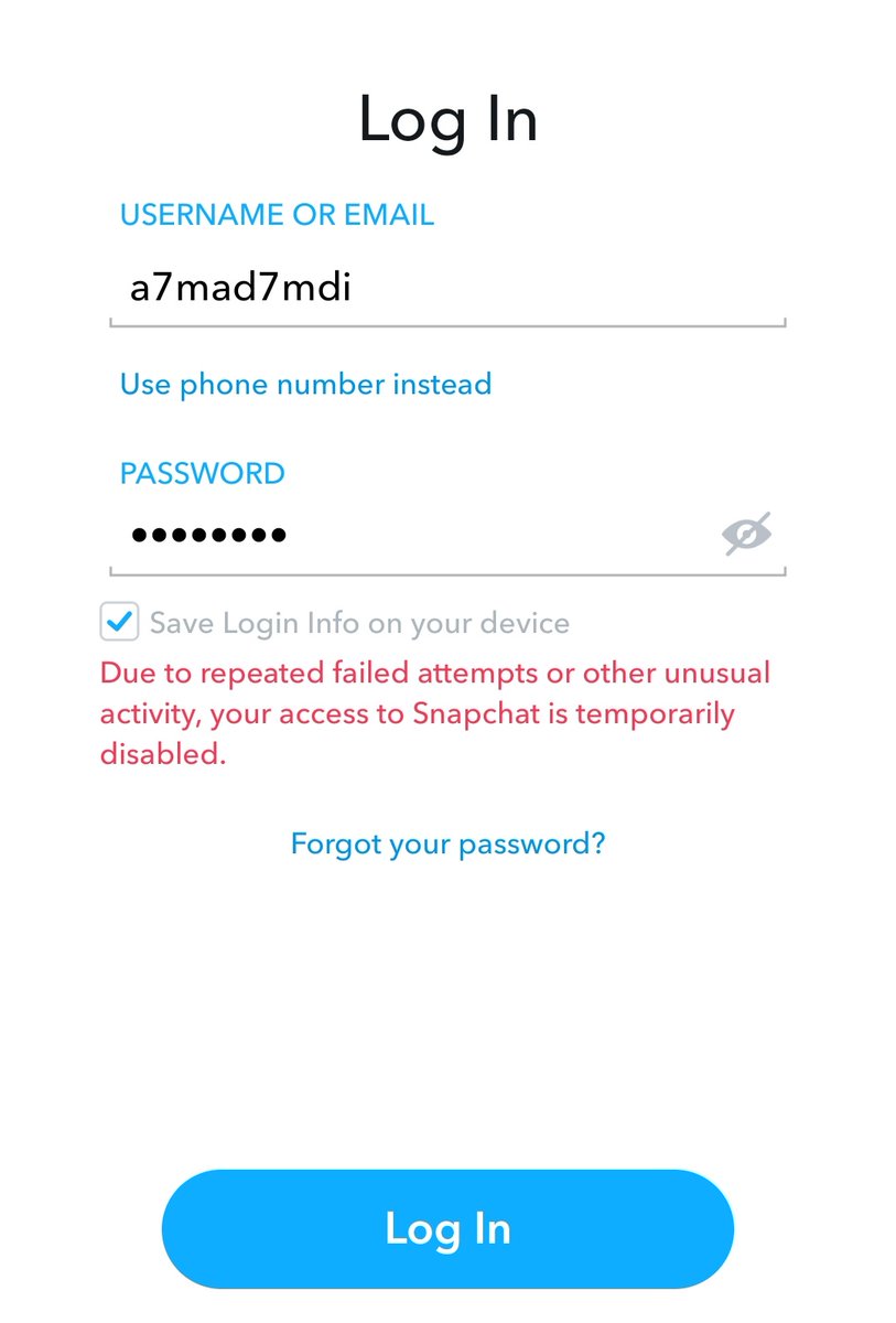 a7mad7mdy's tweet photo. @snapchatsupport  can't login to my account, what should I do? https://t.co/xFD2wXZ3FT
