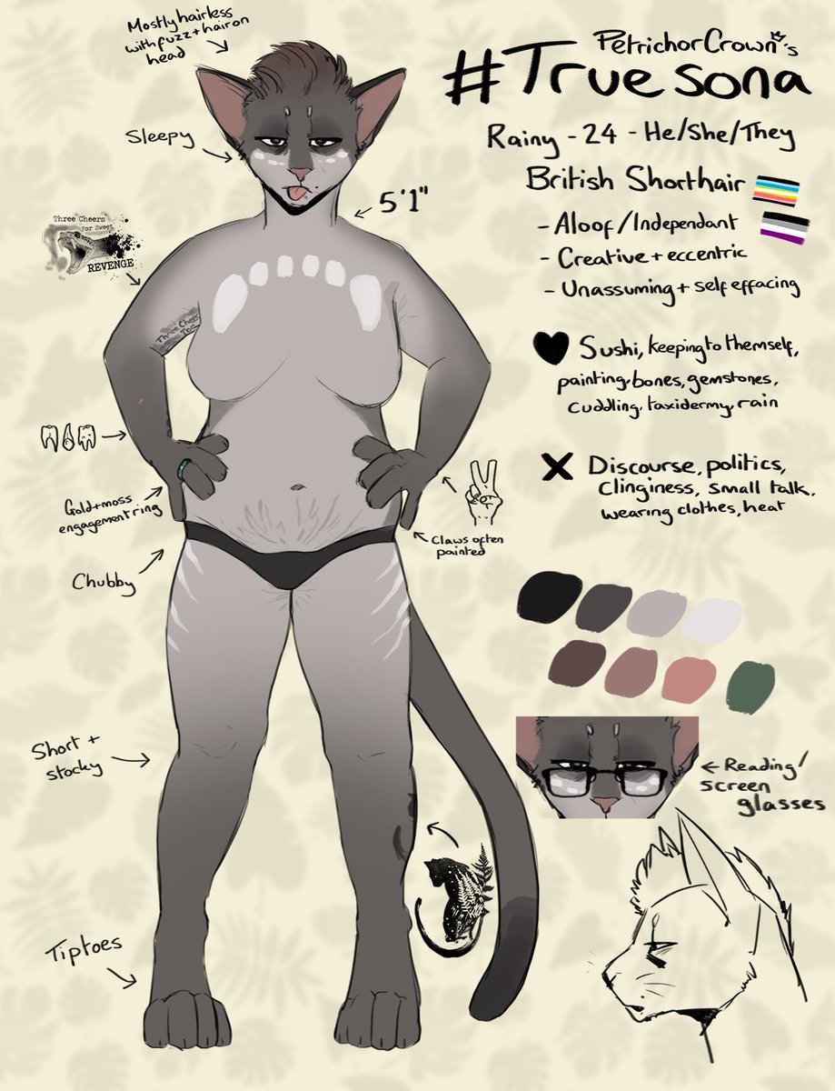 「About My Fursona!   Rainy  Queer  Britis」|Jack 🌧のイラスト