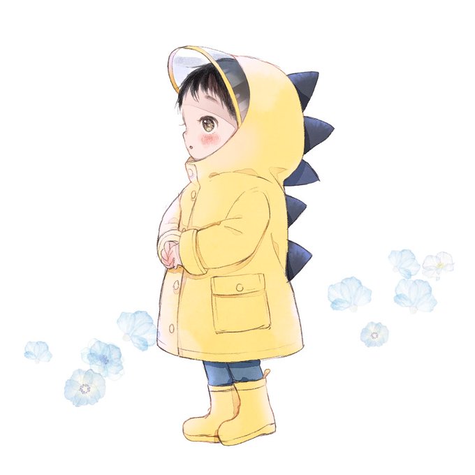 「hood up rubber boots」 illustration images(Latest)