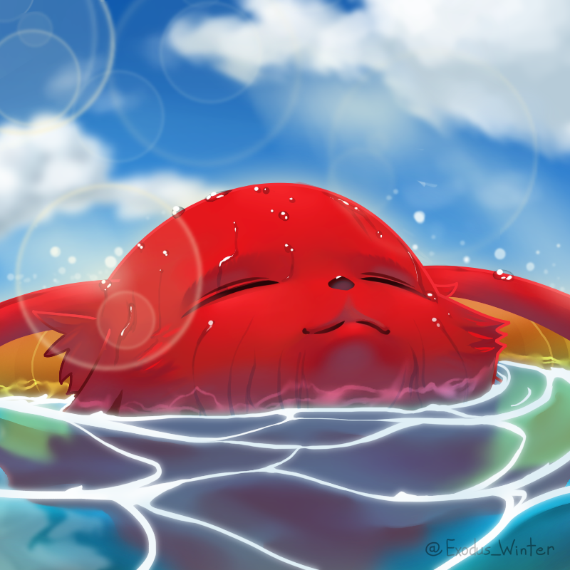 Exodus_Winter's tweet photo. Twilly Enjoys The Water. https://t.co/cAuV2hCKke
