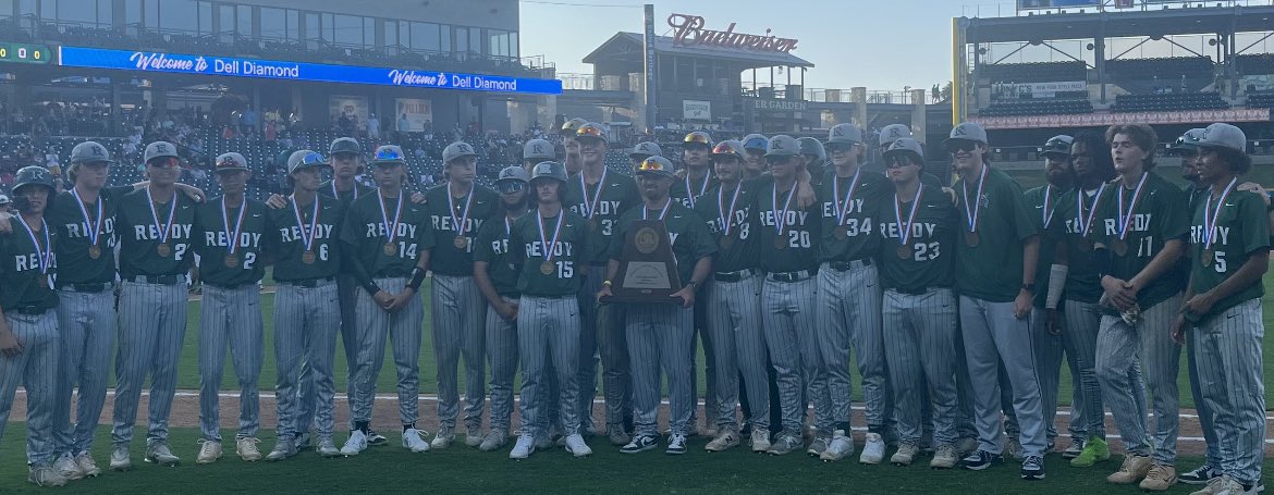Thank You @ReedyBaseball for taking us on this incredible History-making ride! Proud of these young men & coaches for how they represented the Pride of @ReedyLions in the Final Four @uiltexas Class 5A State Baseball Championships! Congratulations! #RHSRoar #TakePrideInThePRIDE
