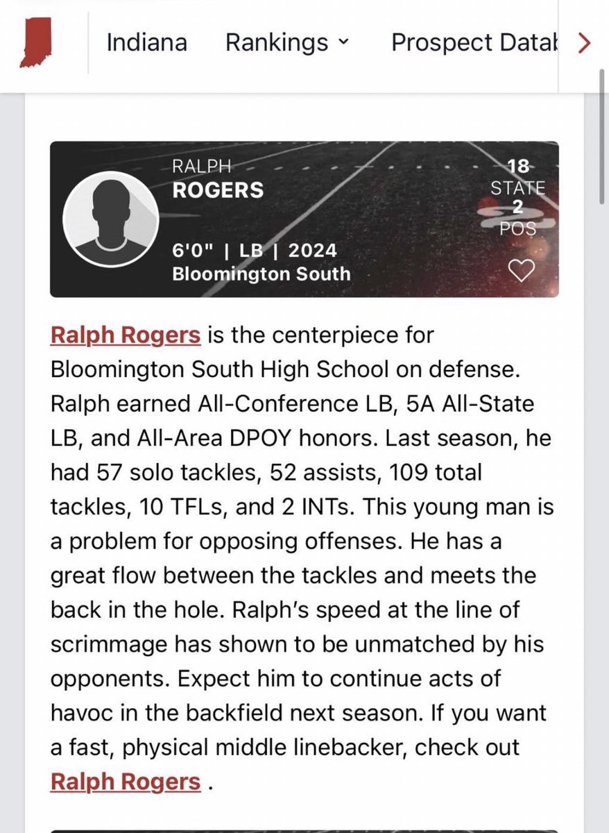 ralphrogers2005's tweet photo. Thanks @PrepRedzoneIN for the write up! https://t.co/rCxOV8cEFF