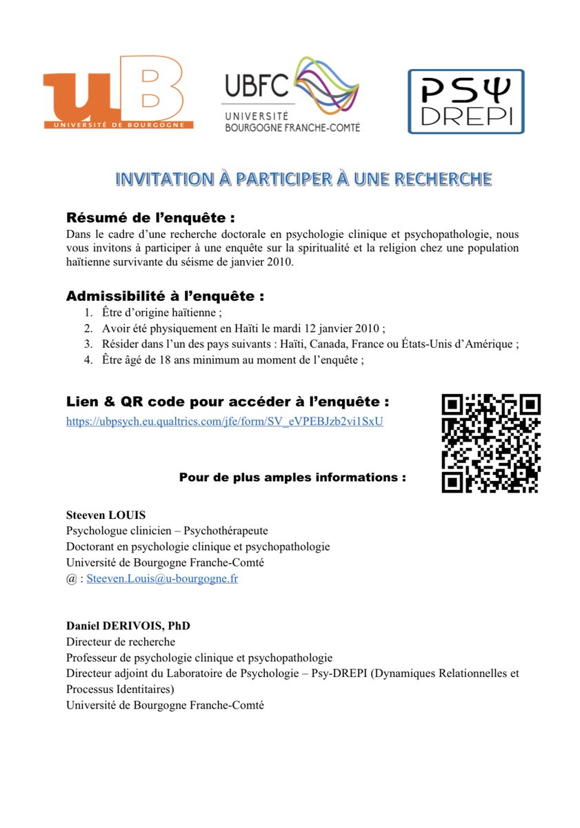 SteevenLLOUIS's tweet image. Lien de participation : ubpsych.eu.qualtrics.com/jfe/form/SV_eV…