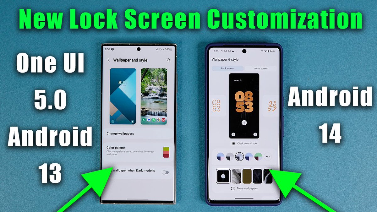 Android 14 Beta 3 is out. Latest update has changed the lock screen customization interface 👇 

Samsung ONE UI 6.0 might end up looking like this! 

Left: S23 Ultra with One UI 5.0
Right: Pixel 7 Pro with Android 14 (beta 3)