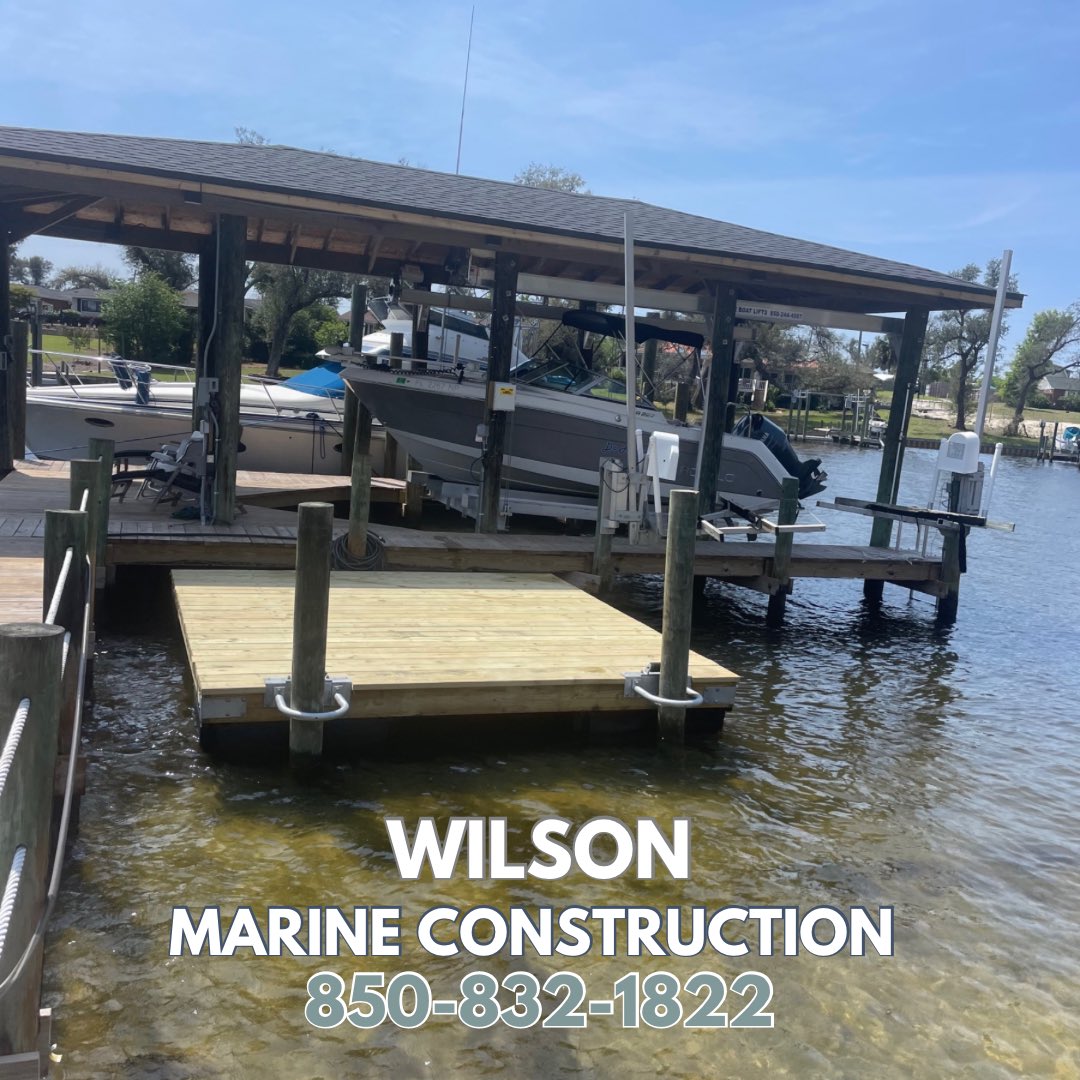 Are you considering adding a floating dock to your waterfront property? We have an experienced team that can make that happen!

📞 850-832-1822

#WilsonMarineConstruction #MarineConstruction #Boathouses #Boatlifts #DOCKS #SEAWALLS #SmallBusinessOwner #30A