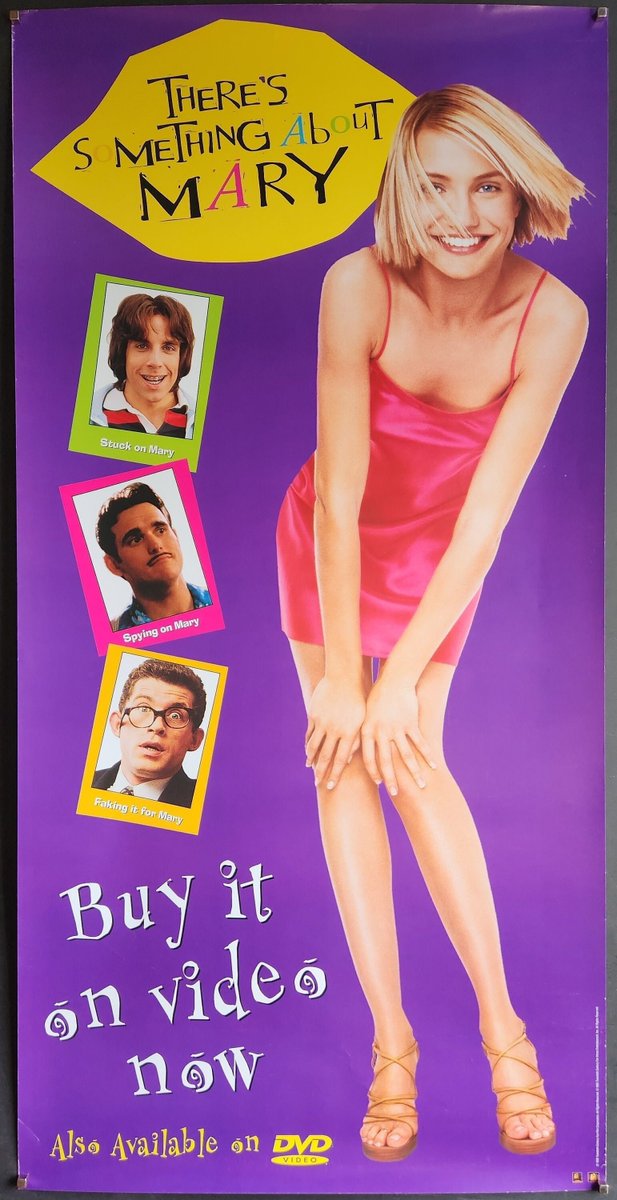 There's Something About Mary-Original Vintage Movie Poster for the Farrelly Brother's Romantic Comedy with Ben Stiller and Cameron Diaz https://t.co/mNEnthEsF8 #theressomethingaboutmary #camerondiaz #benstiller #farrellybrothers #wallart #vintagecinemaart #movieposter https://t.co/7TiYFqIPne