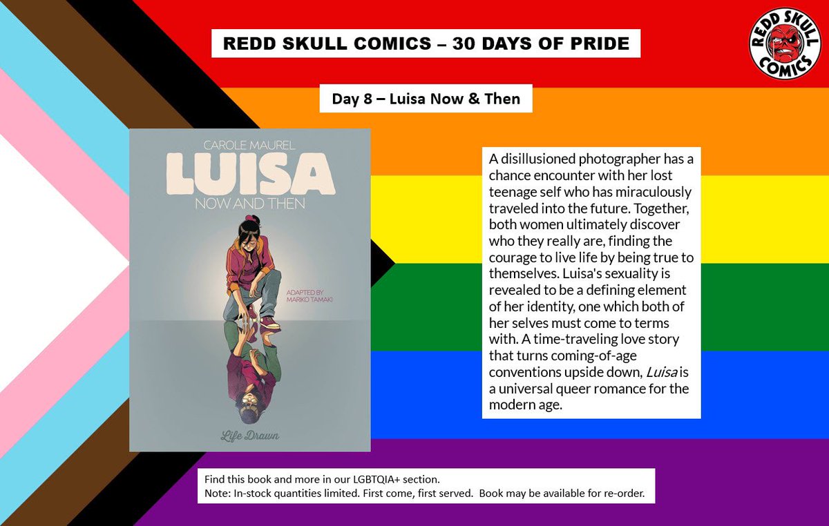 Lots of dimension hopping out there. How bout some good ol fashioned TIME TRAVEL!!
#LuisaNowAndThen is todays #30DaysOfPride spotlight book.
#LGBTQ #Pride2023 #PrideMonth2023 #PrideMonth #pride @marikotamaki @rolcamaurel