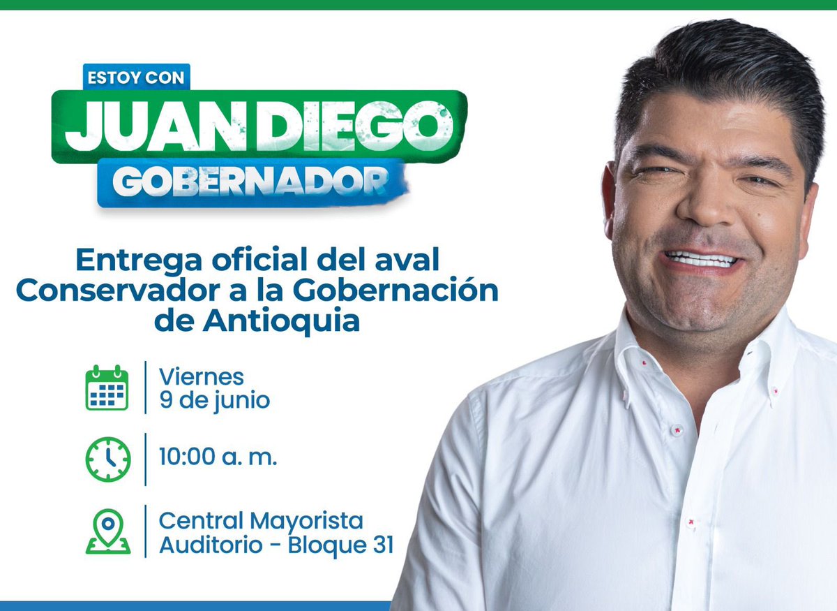 @puntodevistardb @soyconservador @EfrainCepeda @LaMayorista @GobAntioquia @Juandiegogj @nicoecheverryal #Vamosaganar @Juandiegogj