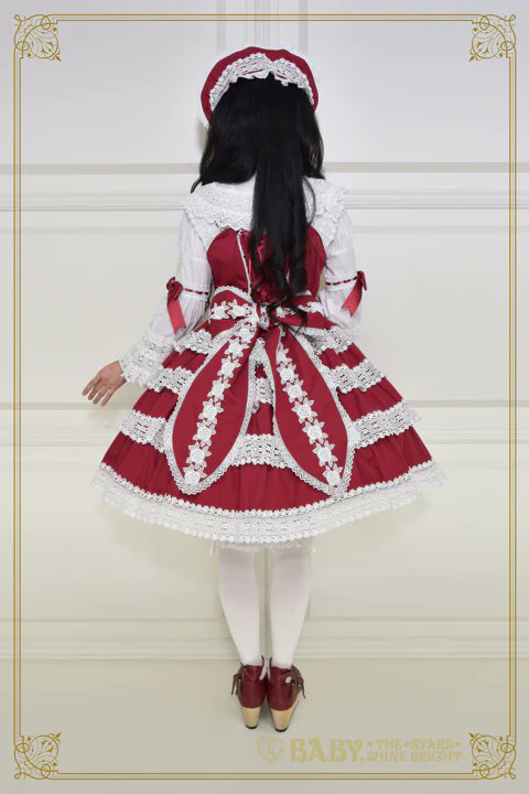 BABY新作情報】エリザベスジャンパースカート¥46,200（税込）エンジの