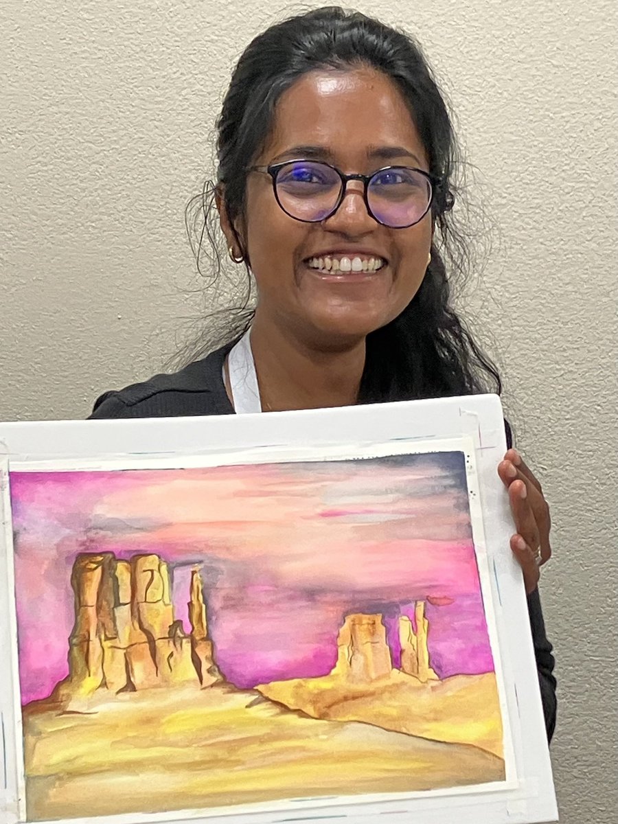 Kelsey Johnson ✨🔭🌎🍃 (@profkelsey) on Twitter photo ✨We had a full house this afternoon for the watercolor workshop at #AAS242, and it was the PERFECT way to end the meeting. I loved making a giant creative mess with fellow space nerds of all ages and backgrounds! 💜🙏🏻
<a href="/browndwarfs/">Adam Burgasser</a> ✨We had a full house this afternoon for the watercolor workshop at #AAS242, and it was the PERFECT way to end the meeting. I loved making a giant creative mess with fellow space nerds of all ages and backgrounds! 💜🙏🏻
<a href="/browndwarfs/">Adam Burgasser</a>