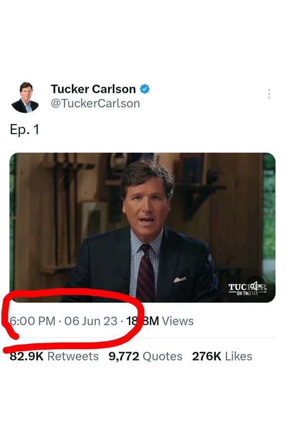 litecoin_bull's tweet photo. And speaking of numbers. 

Tucker 666   Do you remember our tweets?  

 Why is no one talking about this.   

TuckerCarlsons 1st LIVE broadcast after FOX fiasco was June 6th at 6pm?  

6th Day
6th Month 
at 6:00 pm  

Are you starting to catch on yet? https://t.co/CsHHImmV6O