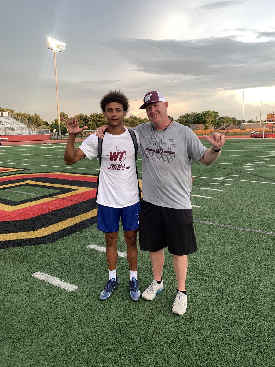 #AGTG after a great camp and conversation with <a href="/CoachJoshLynn/">Josh Lynn</a> I am blessed to say I have received an opportunity to continue my athletic and academic career at West Texas A&amp;M! <a href="/DickinsonFB/">DHSGatorFB</a> <a href="/DonnieBaggs_/">#HCville</a> <a href="/coachjrick/">Justin Richter</a> <a href="/Coach_Shade/">Shayne Shade</a> <a href="/BrianMVaughn/">Brian Vaughn</a> <a href="/CoachKyser/">Chase Kyser</a> <a href="/STE_ELITE/">South Texas Elite</a> <a href="/_iNEEDit_/">DeChe’ Milburn</a>