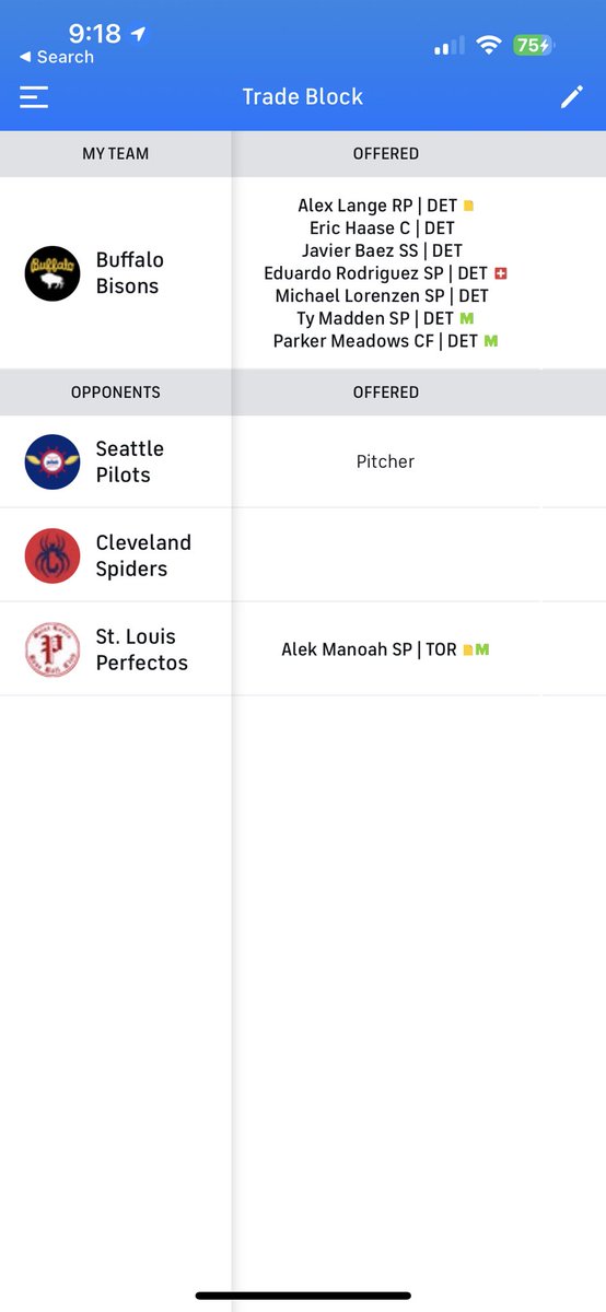 Any takers in @MMFantasy_? You know we’re serious when we put all 7 of our @tigers on the trade block.