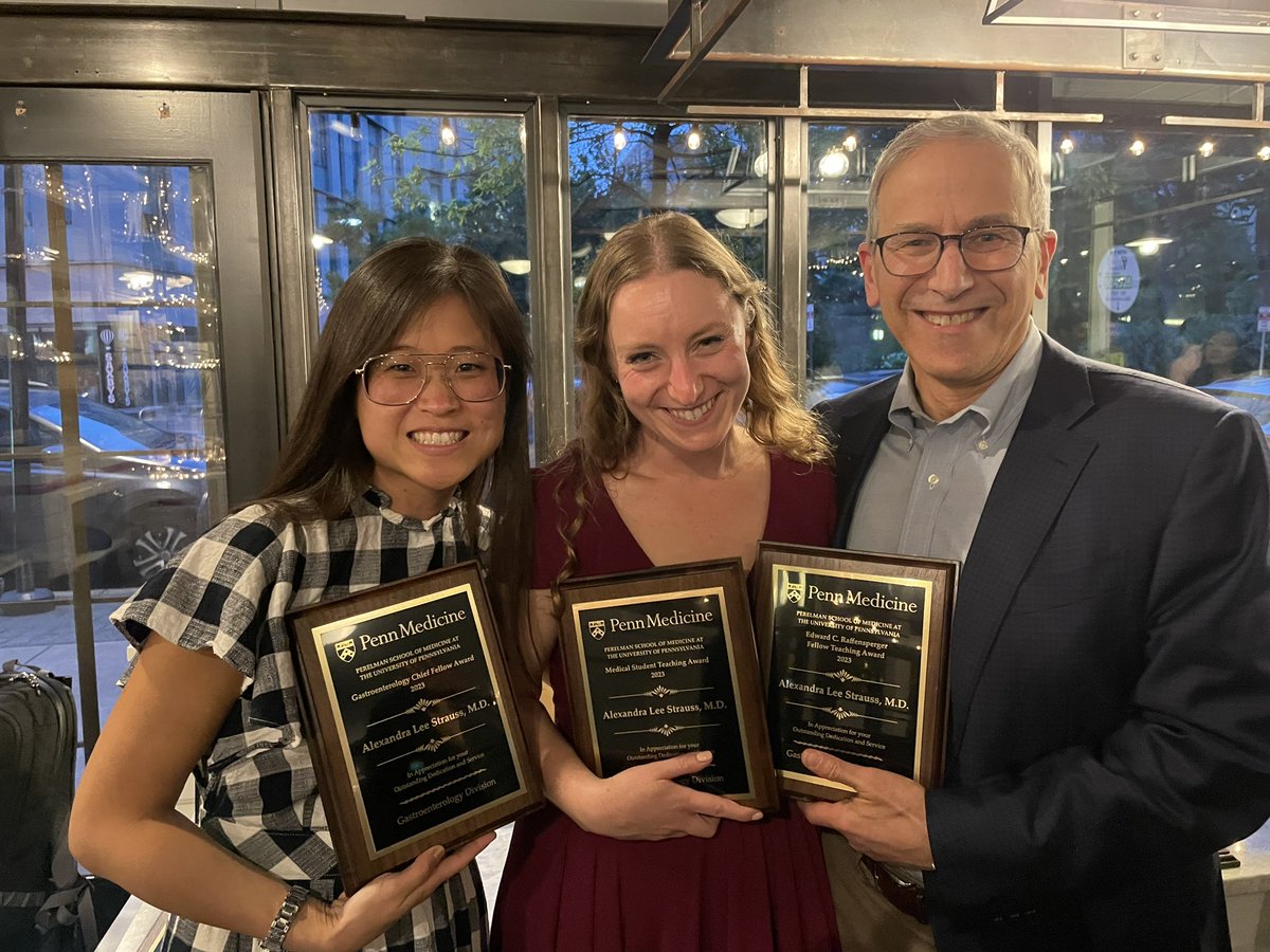 Kristle Lee Lynch, MD | Gastroenterology @ UPenn | (@kristlelynchmd) on Twitter photo ⭐️Penn Advanced Esophageal Fellow <a href="/AlexLStrauss/">Alexandra Strauss Starling</a> won so many awards tonight she can’t carry them all…
<a href="/DrGaryFalk/">Gary Falk</a> and I could not be any more proud! #powerhouse #lifegoals #🤩
Congratulations all <a href="/penngihep/">@PennGIHep</a> Class of 2023 fellows! @alhecht <a href="/NicoleFerranteD/">Nicole Ferrante</a> ⭐️Penn Advanced Esophageal Fellow <a href="/AlexLStrauss/">Alexandra Strauss Starling</a> won so many awards tonight she can’t carry them all…
<a href="/DrGaryFalk/">Gary Falk</a> and I could not be any more proud! #powerhouse #lifegoals #🤩
Congratulations all <a href="/penngihep/">@PennGIHep</a> Class of 2023 fellows! @alhecht <a href="/NicoleFerranteD/">Nicole Ferrante</a>