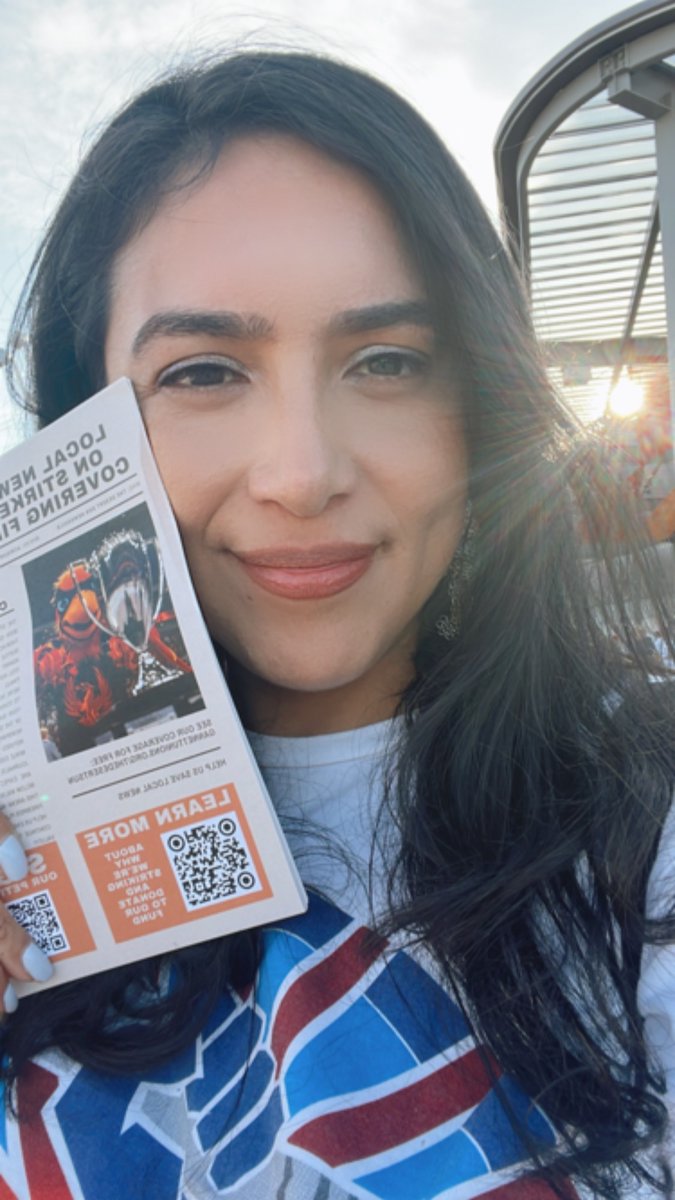 ElianaPress's tweet image. LOCAL NEWSPAPER ON STRIKE, STILL COVERING FIREBIRDS 

Thanks to everyone that has said hi, said some words of encouragement &amp;amp; let us know you DONATED to our STRIKE FUND today. 

Unlike Gannett, you’re showing up to #SAVELOCALNEWS.