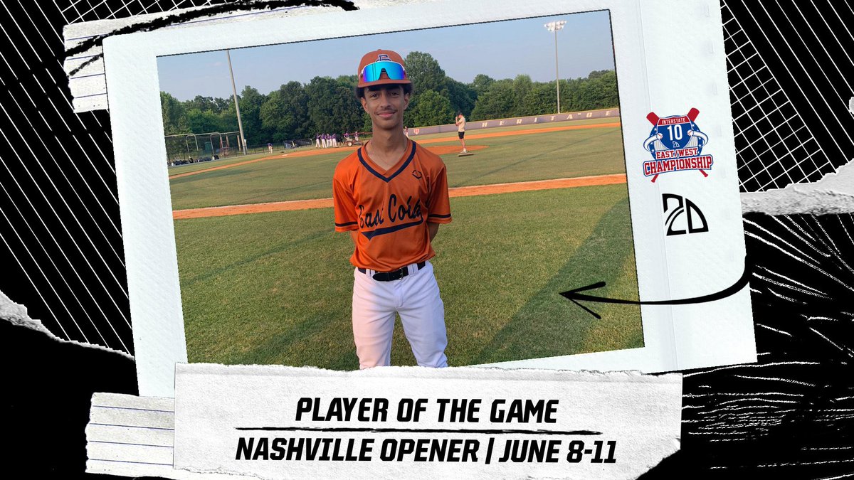 ⭐️ PLAYER OF THE GAME ⭐️

Daeden Knowles: 4IP 0H 0ER 1K 

Summer Team: <a href="/Official_ECB/">East Cobb Baseball</a> 

#2DNashville
@2DsportsTN