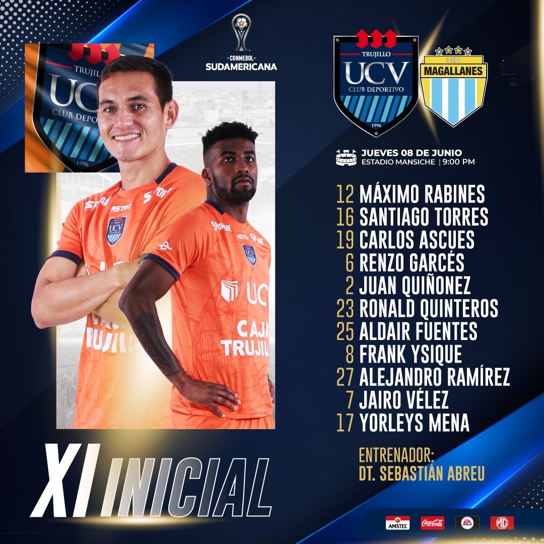 UCV Club Deportivo on Twitter "¡Nuestro 1️⃣1️⃣ para esta noche!🆚
