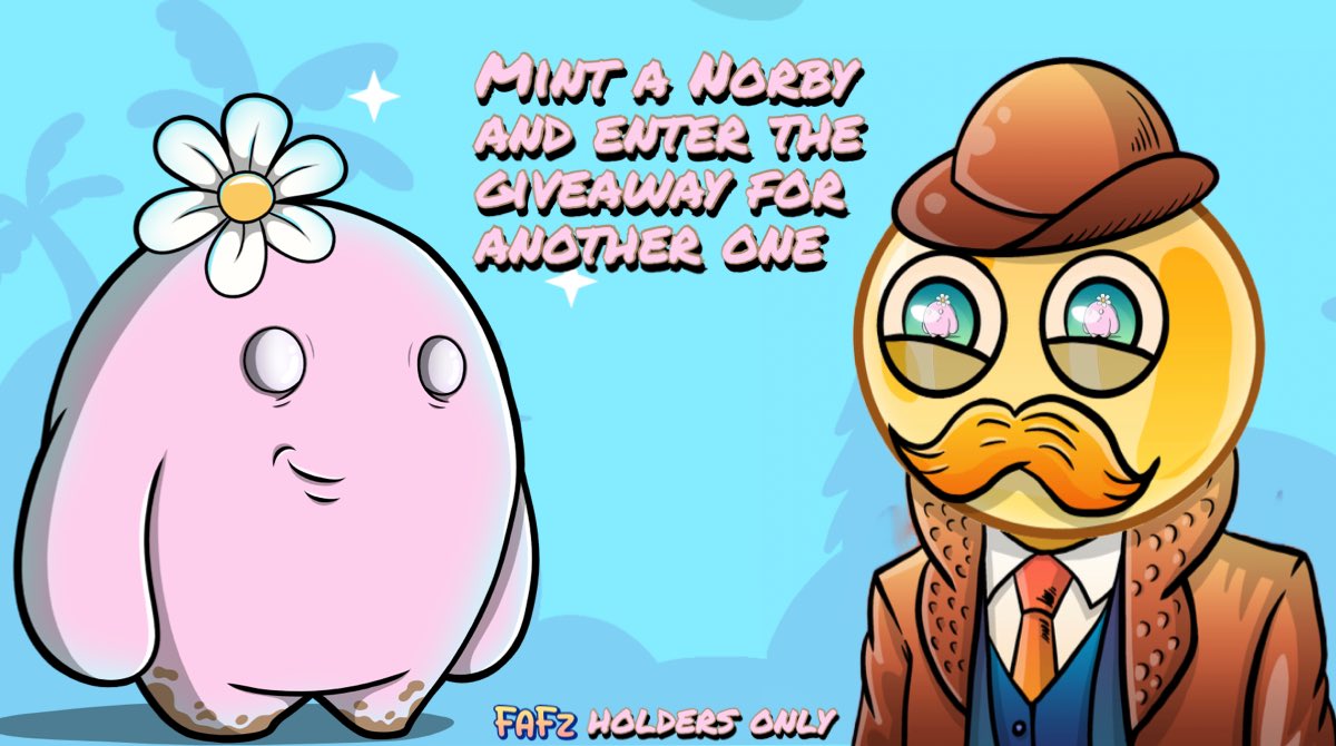 Norberts mint is happening in just about 2 days. June 10th, 9 PM UTC to be exact.

We’ve given away WLs now it’s time to giveaway the real deal.

Mint 1 Norbert and get a chance on winning another one!

<a href="/mrmocket/">Mocket 🔺️💧🌸</a> is leading the mint party at @moon_masters discord

See you there!