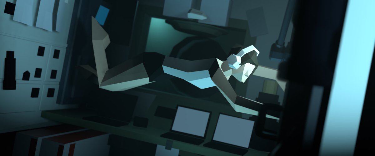 あずささん（@azstj518 ）のBlenderクラスWeek2の課題→映画からのライティングスタディー
絵だと最低限見えてるものだけ考慮すればいいけど3Dむずかしい、、 https://t.co/dfLdDenm66