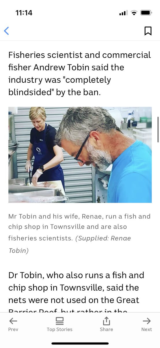 Gill nets are notoriously non selective and destructive, and yet the lead identifies critic as ‘scientist’ not clearly conflicted commercial fisher and business owner

Gah <a href="/abcnews/">ABC News</a> do better