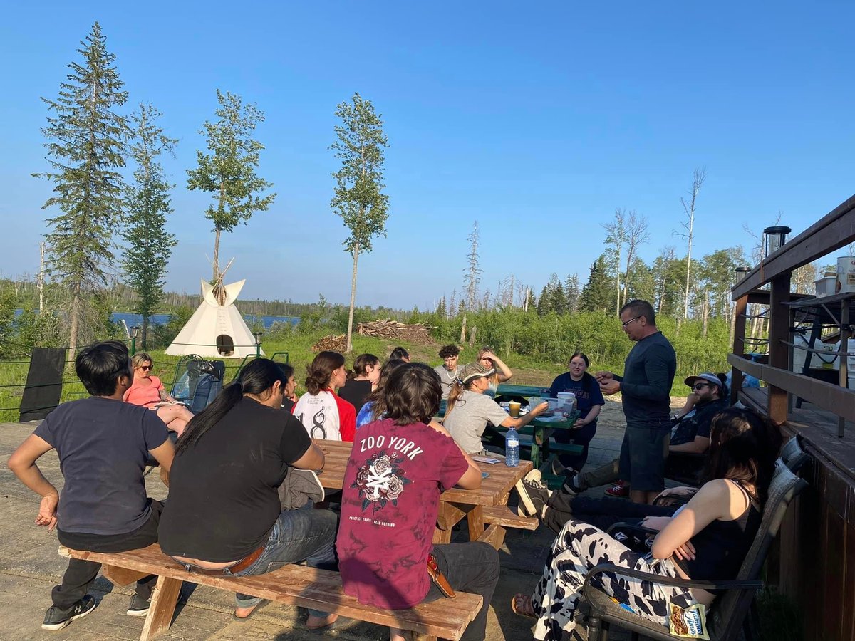 @fmpsd Land based camp finished up today for the year at Kinosis.  Thank you Traditional Teachings Ltd!! #mentalhealth #culture #belonging