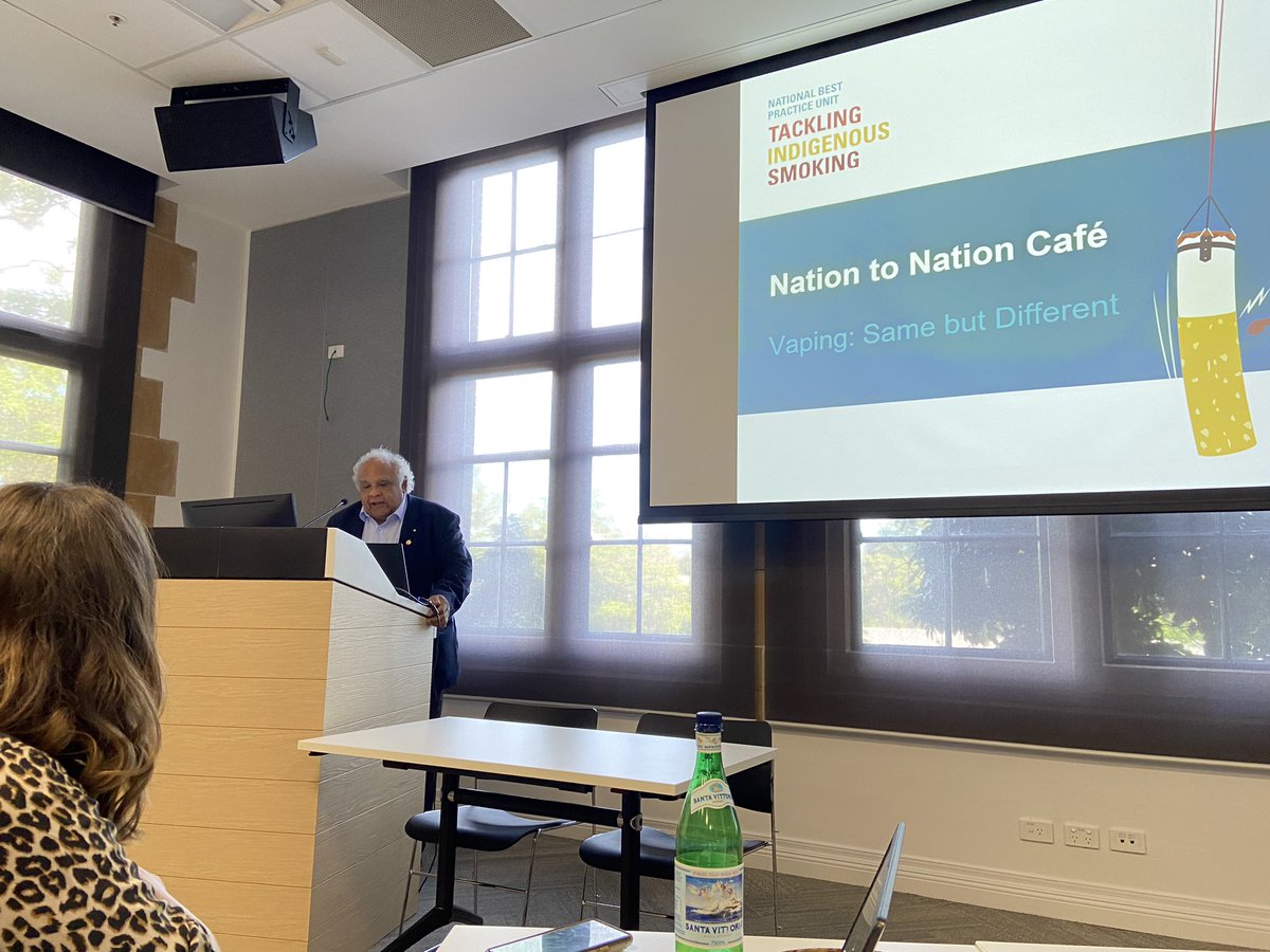 kyleis43's tweet photo. At the Responses to vaping in Aboriginal and Torres Strait Islander communities workshop cohosted by @DjuraliHR and @TheMatilda_USyd and chaired by the amazing Prof Tom Calma AO https://t.co/mPTTUfQURQ
