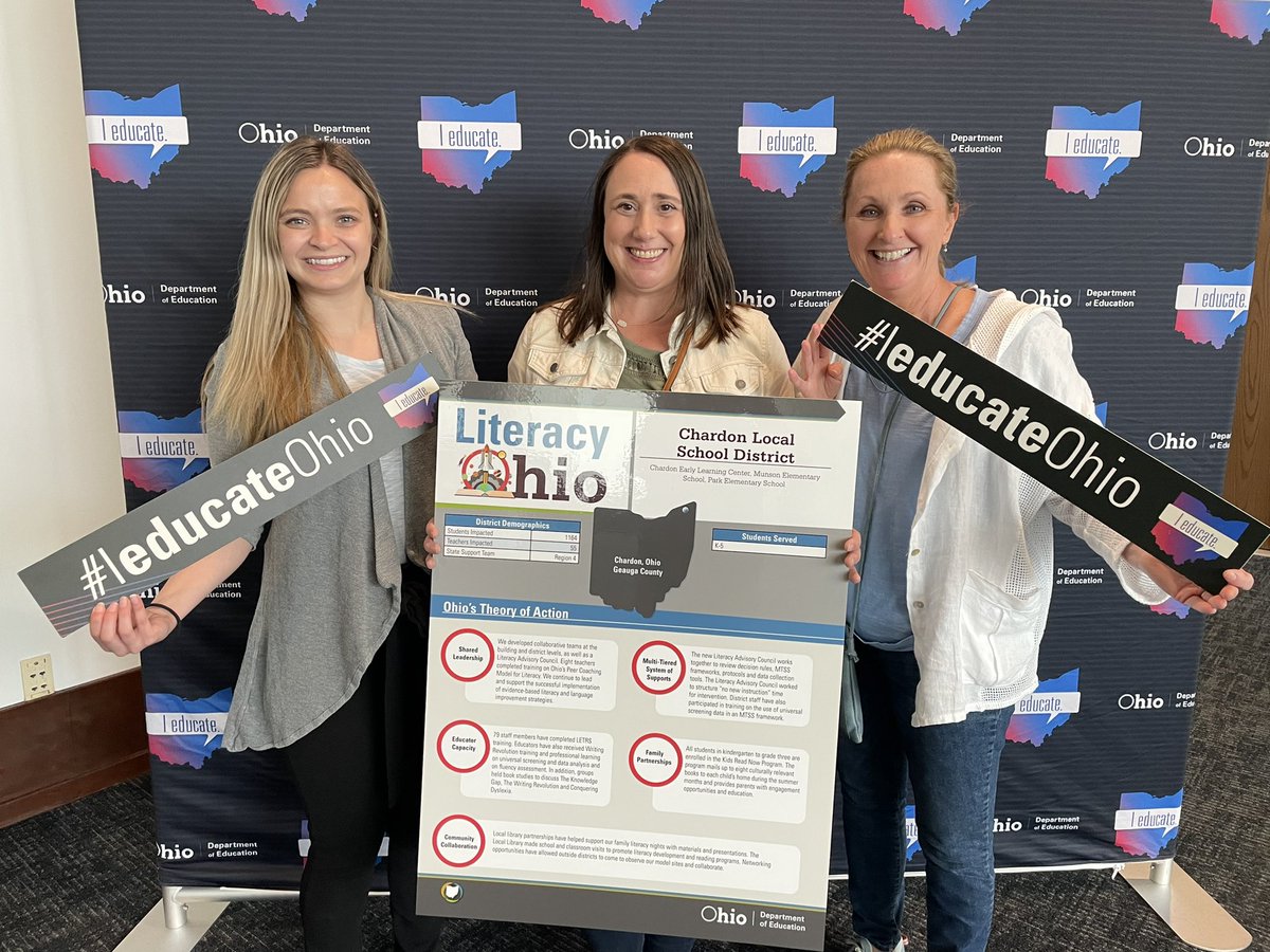 Honored to be one of 11 <a href="/ChardonSchools/">Chardon Schools</a> educators at the Ohio Literacy Academy today in Columbus. Chardon received a poster highlighting our accomplishments funded by our State Literacy Grant. #WeAreChardon <a href="/KellyAnnMoran/">Kelly Moran</a>