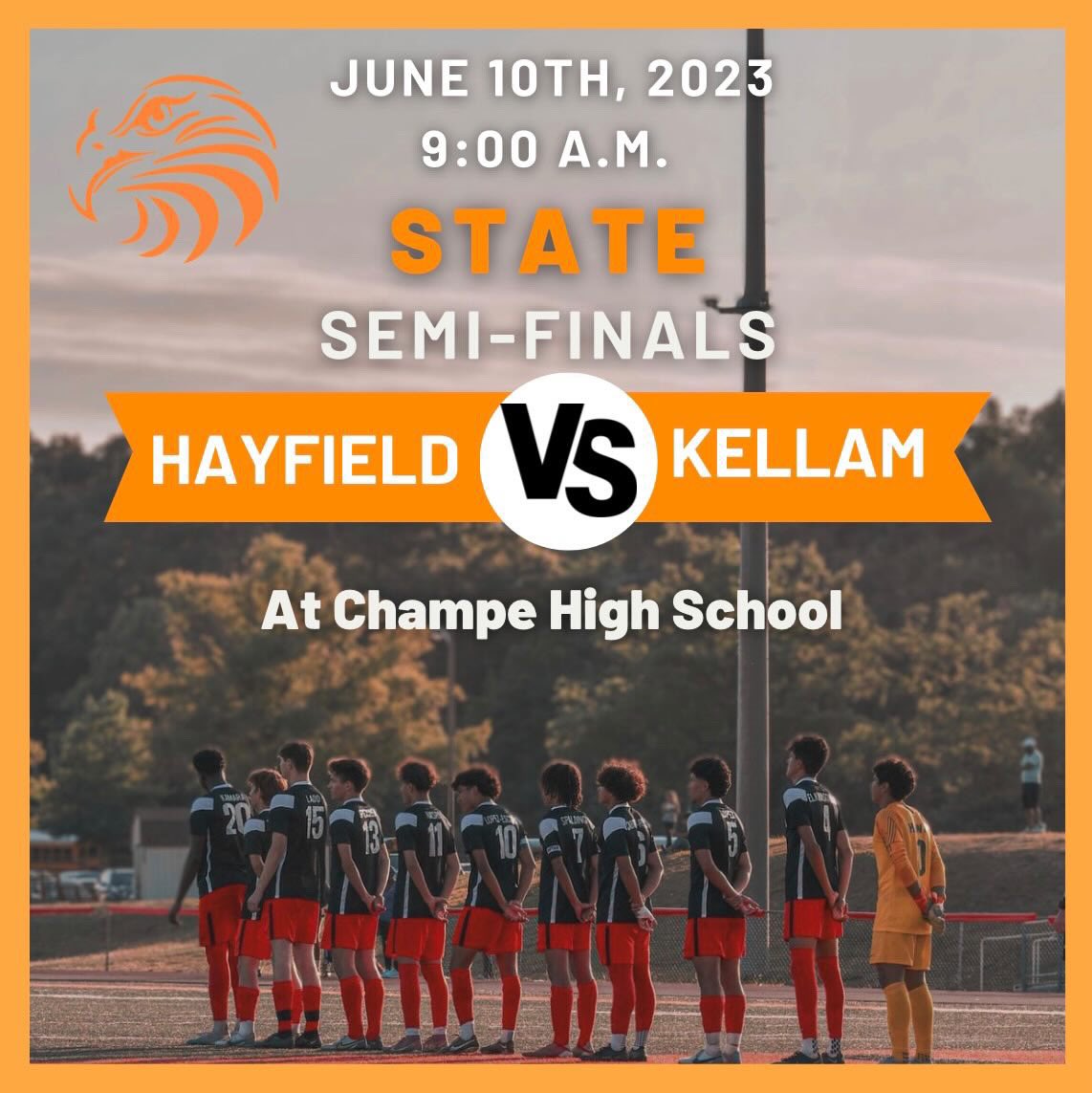 Make your plans and set your alarms! #BrunchWithTheHayfieldBoys is on at John Champe HS Saturday at 9am. #HawkPride #SurviveAndAdvance @hayfieldsports @FCPSHayfieldSS #HistoryMakers