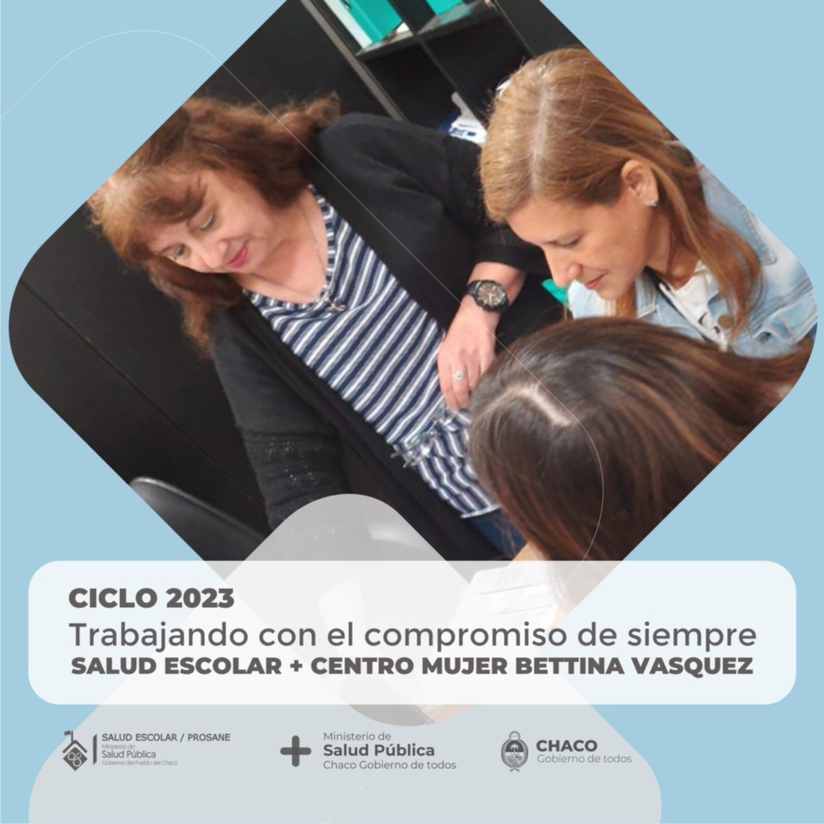 ProsaneC's tweet photo. #SaludEscolar   #Chaco 

Centro Mujer Bettina Vázquez  -
Salud Escolar  PROSANE 

#prosanechaco  
#SaludPublica 
#PrimeroLaGente https://t.co/AXScpXagyf