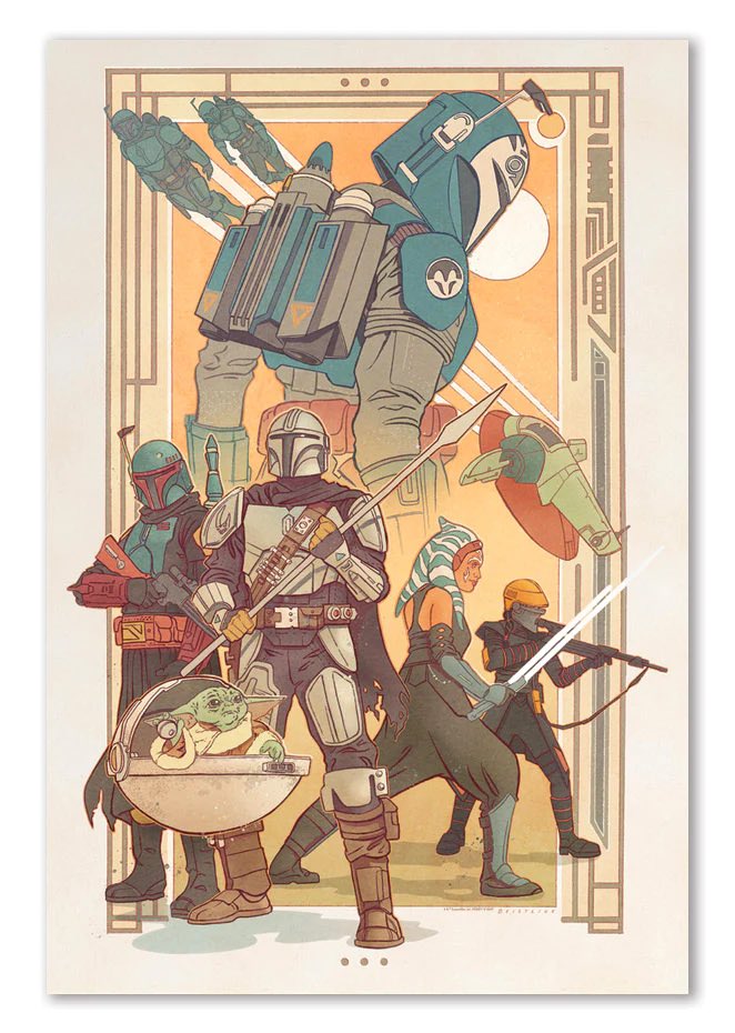 Official licensed artwork ‘Allies’ by Jonathan Beistline

Shop here: acmearchivesdirect.com/products/allie…

#TheMandalorian #starwars #dindjarin #grogu #bobafett #bokatan #ahsoka