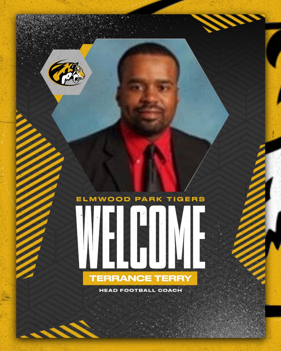 EPHSathletics's tweet photo. Terrance Terry has been named the Head Football Coach for the Elmwood Park Tigers Football Program.  Coach Terry will teach English and be the Varsity Boys Track Coach.  @michaelsobrien @EDGYTIM @EPTigerFball https://t.co/a4A1NHHeR6