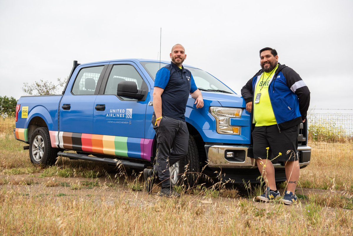 AIDSLifeCycle's tweet photo. @United doesn't just get us to and from the AIDS/LifeCycle Love Bubble, they're also out here taking care of our Cyclists with the souped-up United sweep vehicle! Thank you @United! https://t.co/tnHe3dhtkE