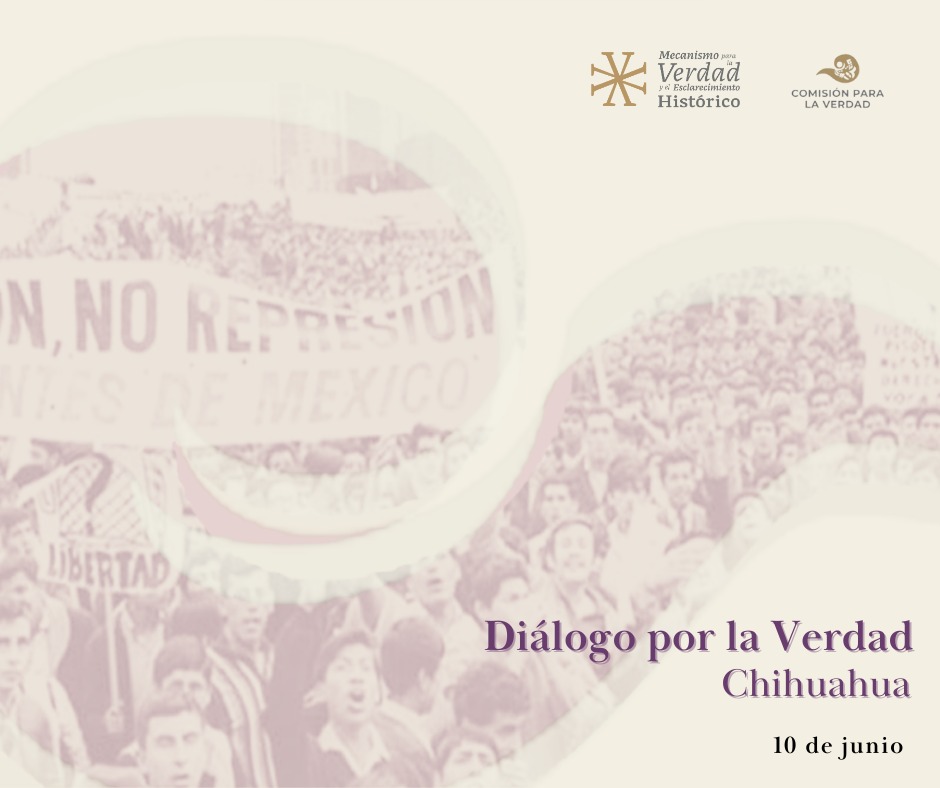 MEHistoricomx's tweet photo. Ven a conocer las historias y reflexiones de quienes vivieron violaciones graves a sus #DerechosHumanos durante la #GuerraSucia del periodo de 1965 a 1990.

La cita es en Museo Casa Redonda, #Chihuahua
10 de junio, 9:30am.

Aquí el programa del evento:
 
#México @verdad_comision https://t.co/ooFF73M8fd