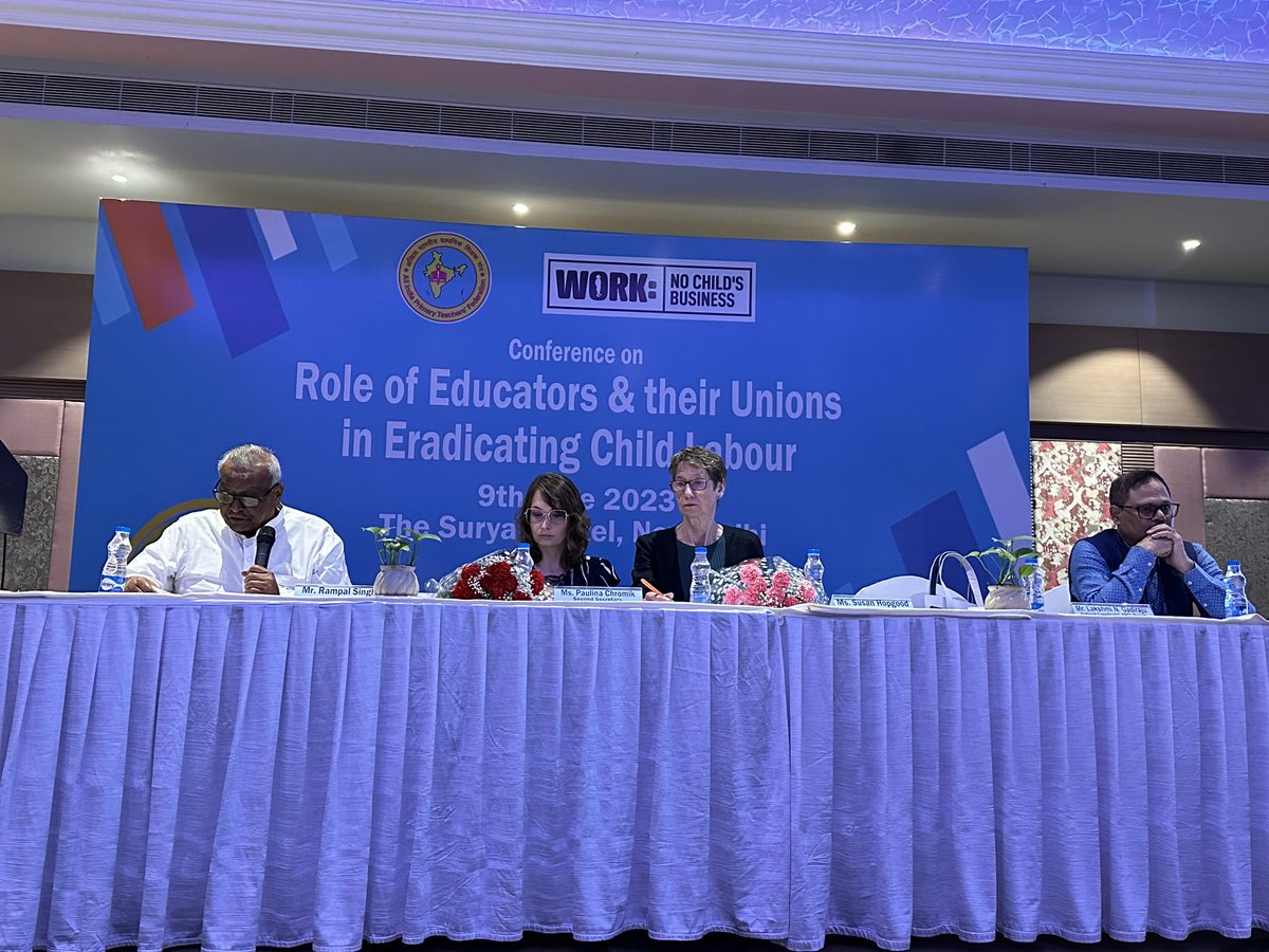 iam_singhanand's tweet photo. Happening now: Conference on Role of Educators &amp; their Unions in Eradicating Child Labour organised @eduint affiliate #AIPTF, in Delhi, India to share the union’s efforts towards eradication of child labour in India. https://t.co/inbdCzNJvi