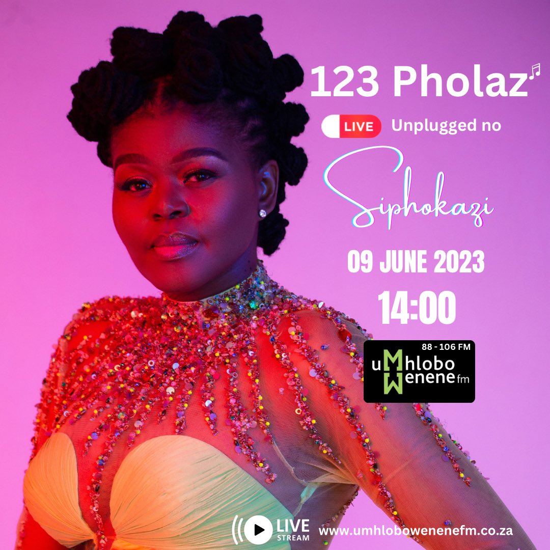 MikeyMashila's tweet photo. The Queen of Afro-fusion @siphokazisings is on @UWFM88_106FM for a LIVE unplugged session at 14:00 today. Set your reminder let’s jam 📻🚨 

#Siphokazi #TimelessMusicEncounter https://t.co/wVWNqic53h