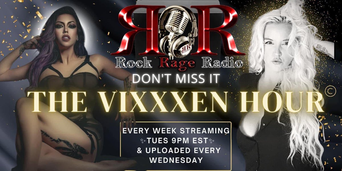 Check Us Out Every 👯‍♀️
Tuesday <a href="/9pm/">9pm</a> On 
Rock Rage Radio🎸✨
Uploaded To All Major Platforms ✨
Wednesdays 🎶

#podcast #Thevixxxenhour
#MissVixxxen #ShannyMarie #radio #rockrageradio #music #interviews #supportyourlocalbands #Tuneln #weappreciateyou #curtaincallrecords