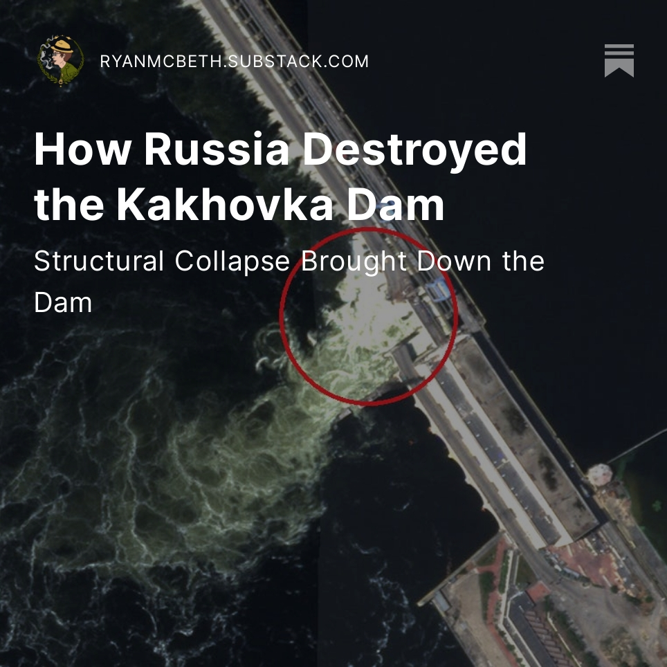 Ryan McBeth🇮🇪🇺🇸 on Twitter "Explosives didn't bring down the Kakhovka