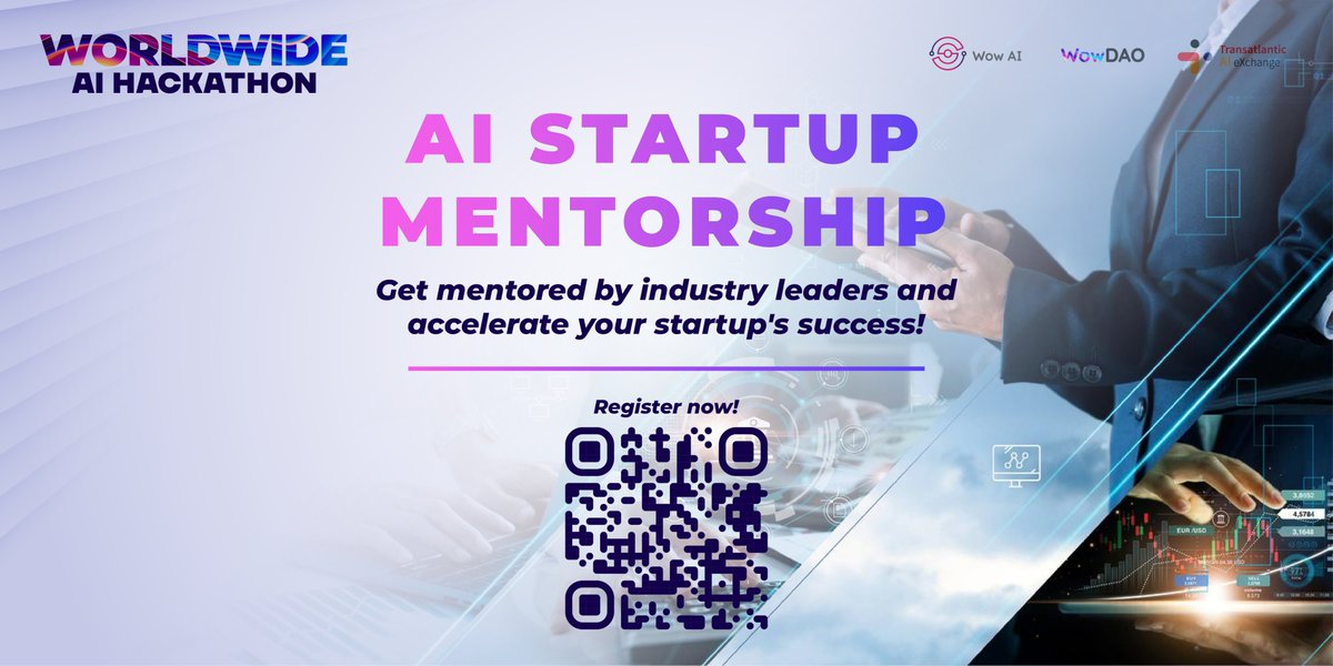 WowDAOAI's tweet photo. 🚀 Accelerate your startup's success with industry leaders as mentors! 
👥 Join the Worldwide AI Hackathon for exclusive networking with 100+ experts from Google, Microsoft, IBM, and more. 
🌐 Gain valuable insights, advice, and partnerships to propel your growth.
Scan to join 👇 https://t.co/dkiHIcmT5o